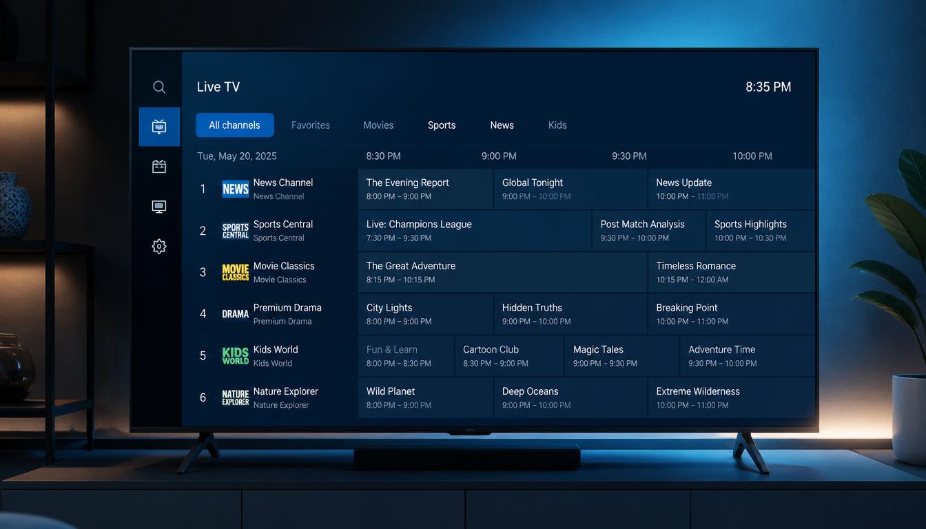 IPTV con EPG: Guía para ver la programación de canales en directo