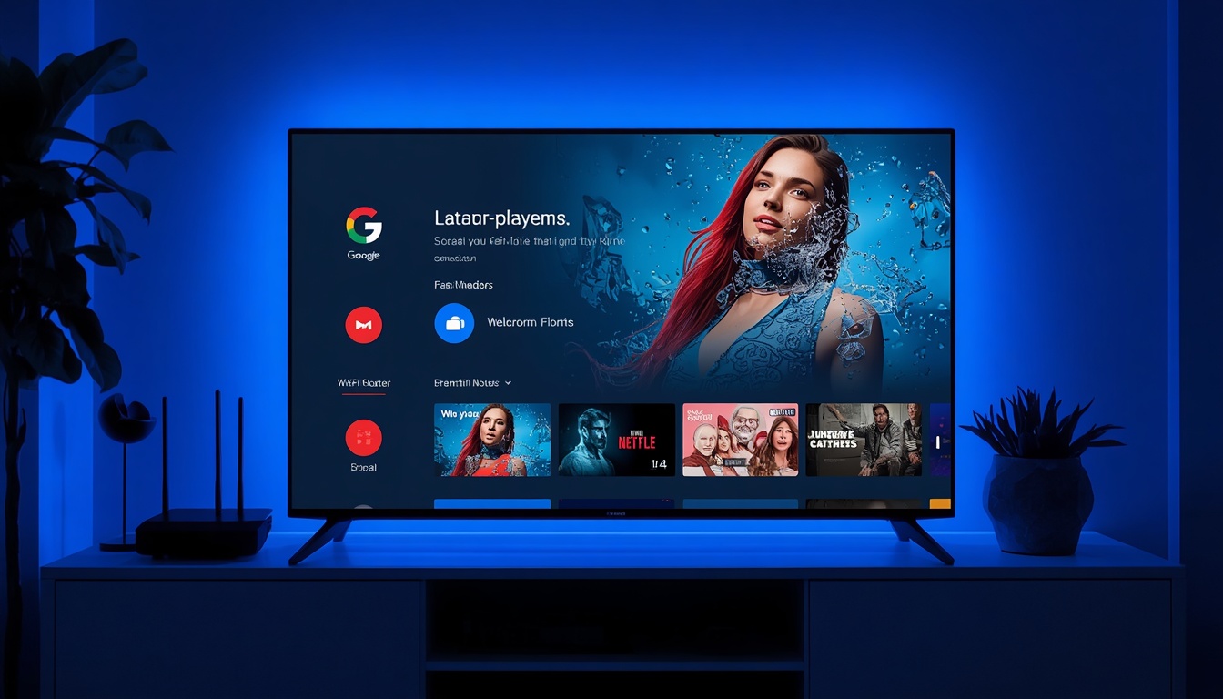 Panel de IPTV en un televisor con Google TV
